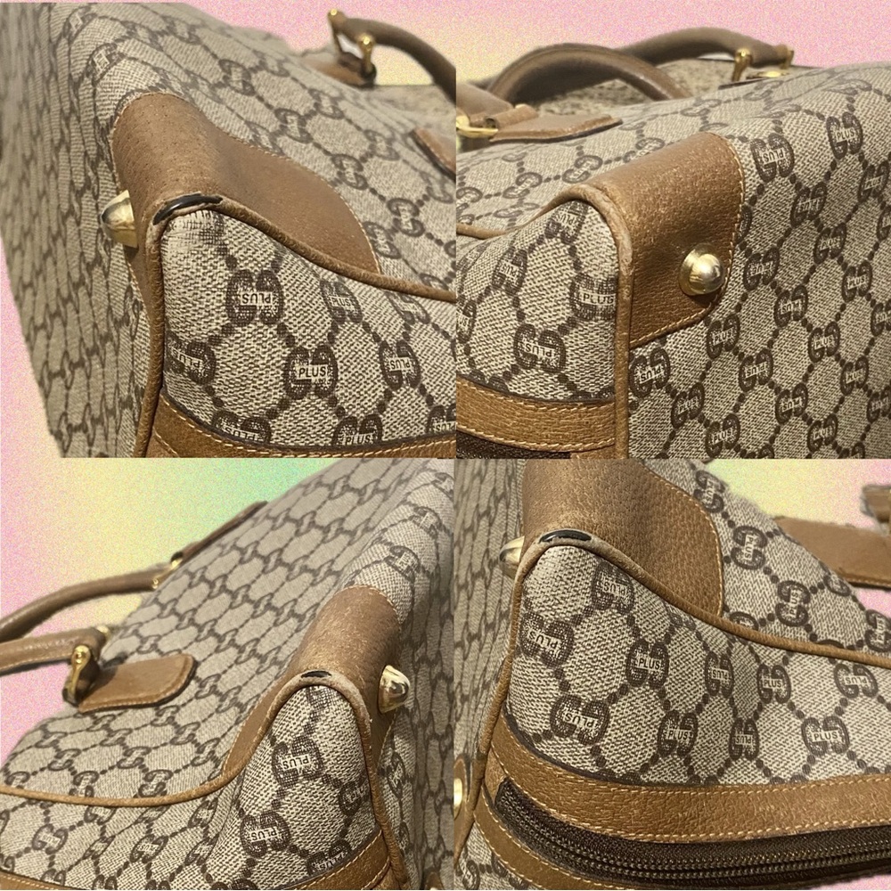 Authentic Vintage Brown Gucci Plus Monogram GG Canvas and Leather Handbag 🤎 - Picture 5 of 7